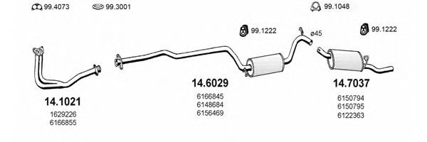 ASSO ART1019 Exhaust System